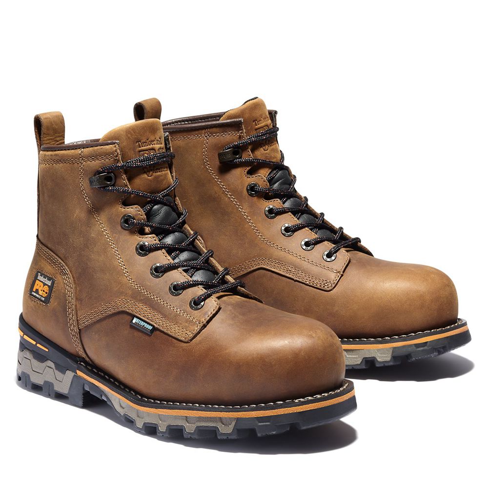 Bocanci De Muncă Timberland Barbati Maro - Pro® Boondock 6\" Comp Toe - Romania - VXLWDQ094